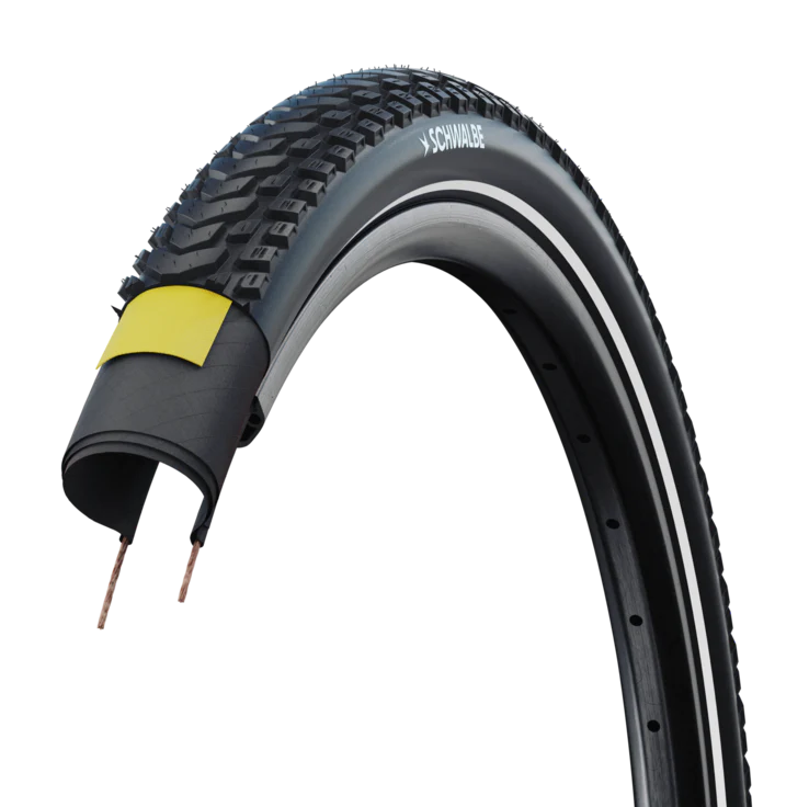 Pneu SCHWALBE MARATHON MONDIAL 700x42 ADDIX V-Guard Reflex TubeType Souple Noir - Image 4
