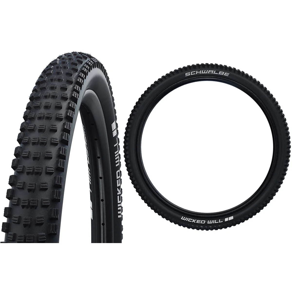 Pneu SCHWALBE WICKED WILL 27.5x2.40 ADDIX PERFORMANCE TwinSkin Tubeless Ready Souple Noir