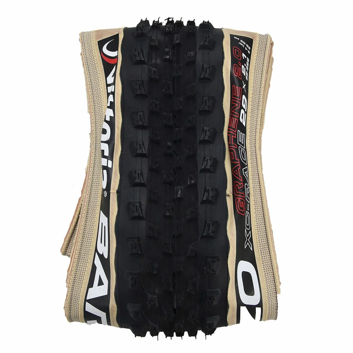 Pneu VITTORIA BARZO XC RACE 29x2.10 4C Graphene 2.0 Tubeless Ready Souple Noir/Beige