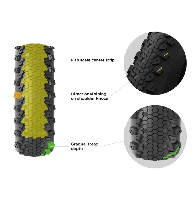 Pneu VITTORIA TERRENO T30 FINE LOOSE Gravel Endurance 650x47c Tubeless Ready Souple Noir - Image 6
