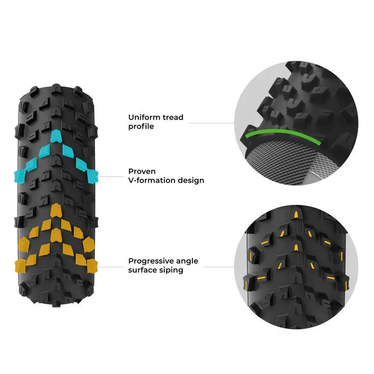 Pneu VITTORIA TERRENO T60 MIXED Gravel Endurance 700x45c Tubeless Ready Souple Noir - Image 6