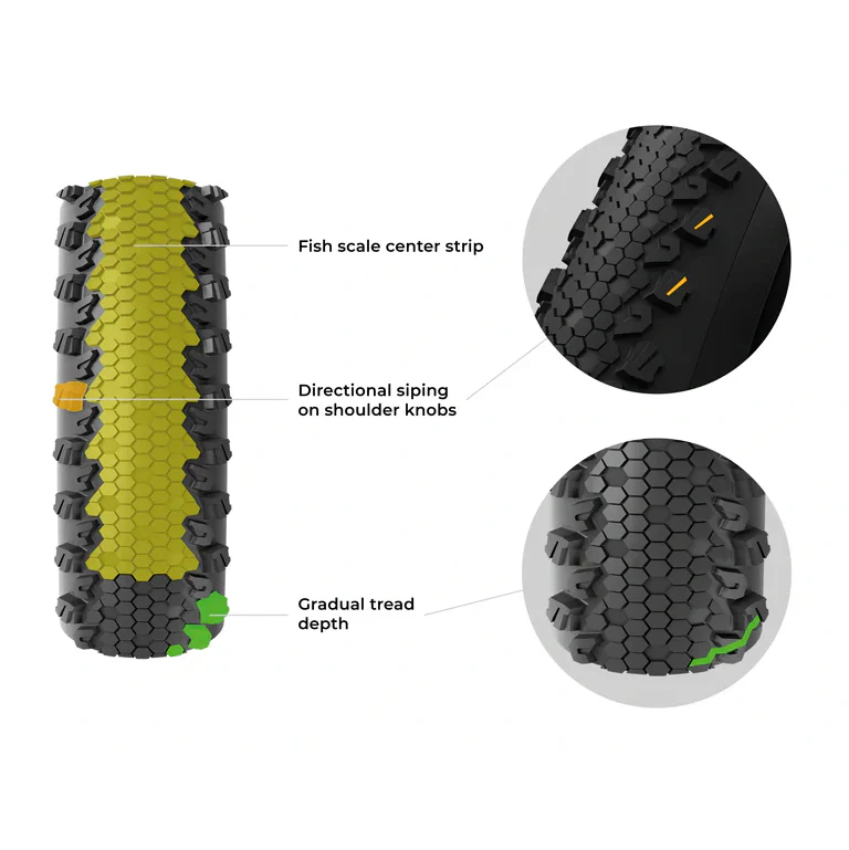 Pneu VITTORIA TERRENO XC TRAIL 29x2.40 4C Graphene 2.0 Tubeless Ready Souple Beige - Image 4
