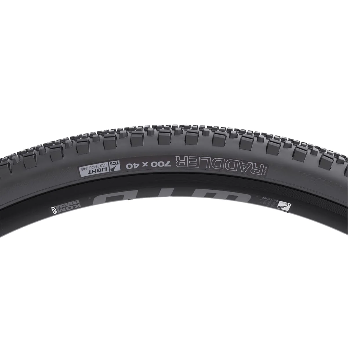 Pneu WTB RADDLER TCS LIGHT FAST ROLLING DUAL DNA SG2 700x40c Tubeless Ready Renforcé Noir - Image 2