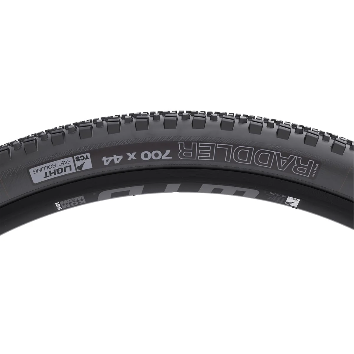 Pneu WTB RADDLER TCS LIGHT FAST ROLLING DUAL DNA SG2 700x44c Tubeless Ready Renforcé Noir - Image 2