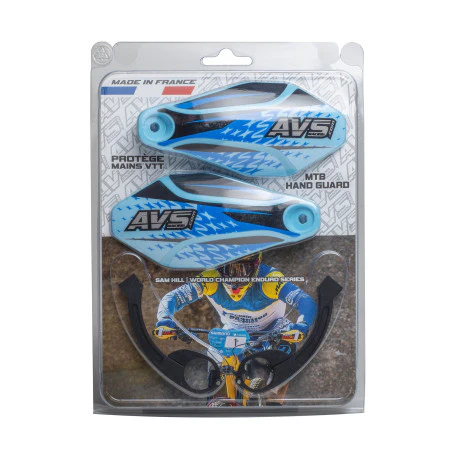 Protège Mains AVS KIT DECO Patte Alu Bleu Clair/Noir - Image 2