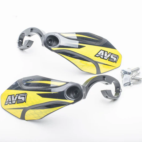 Protège Mains AVS KIT DECO Patte Alu Noir/Jaune