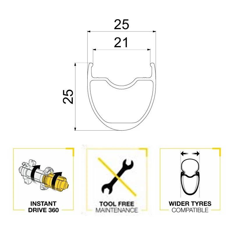 Roue Avant MAVIC AKSIUM 1 DISC Tubeless Ready (Center Lock) - Image 4