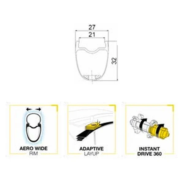 Roue Arrière MAVIC COSMIC SL 32 DISC Tubeless Ready (Center Lock) 2025 - Image 6