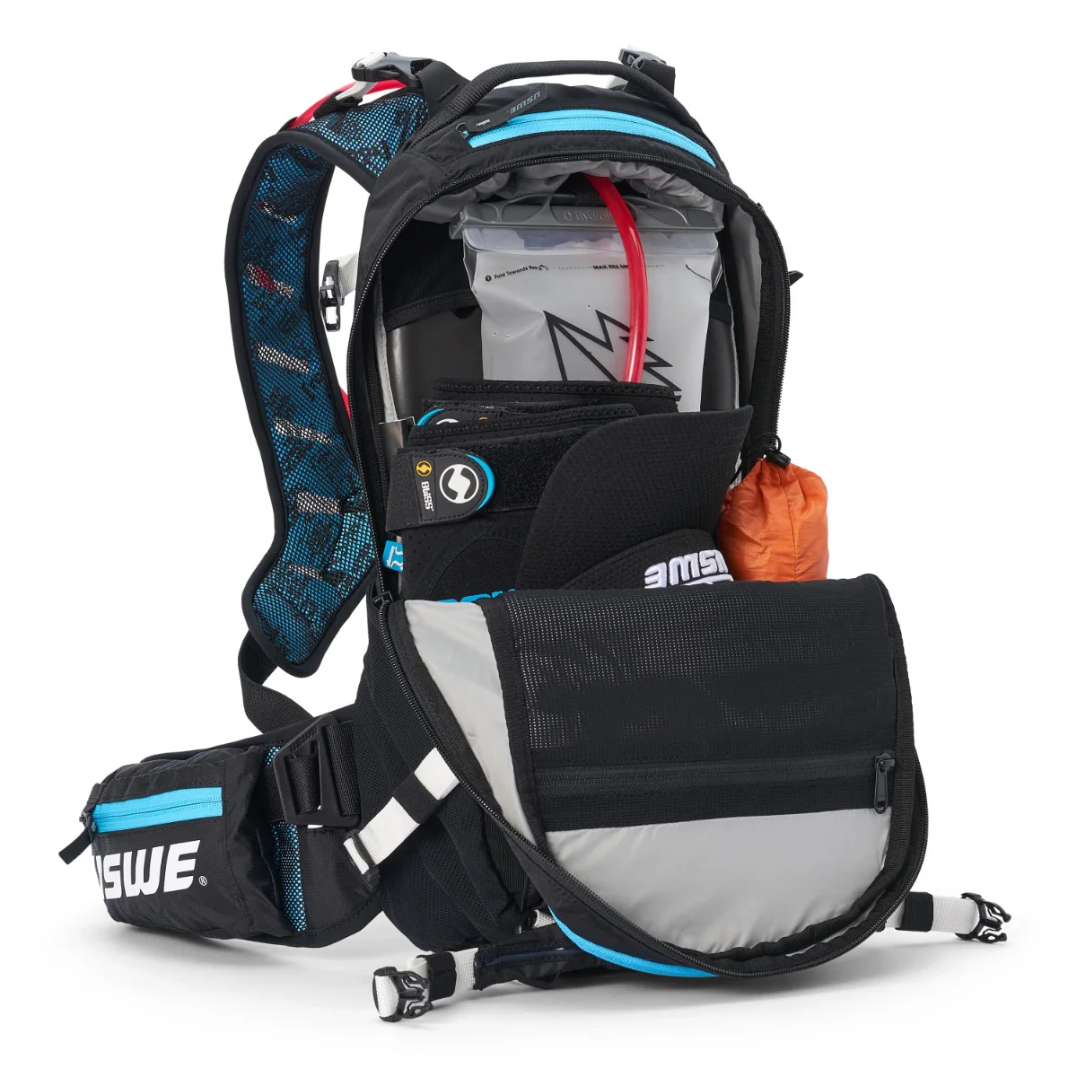 Sac à Dos avec Dorsale Intégrée USWE FLOW 16 L Noir/Bleu - Image 8