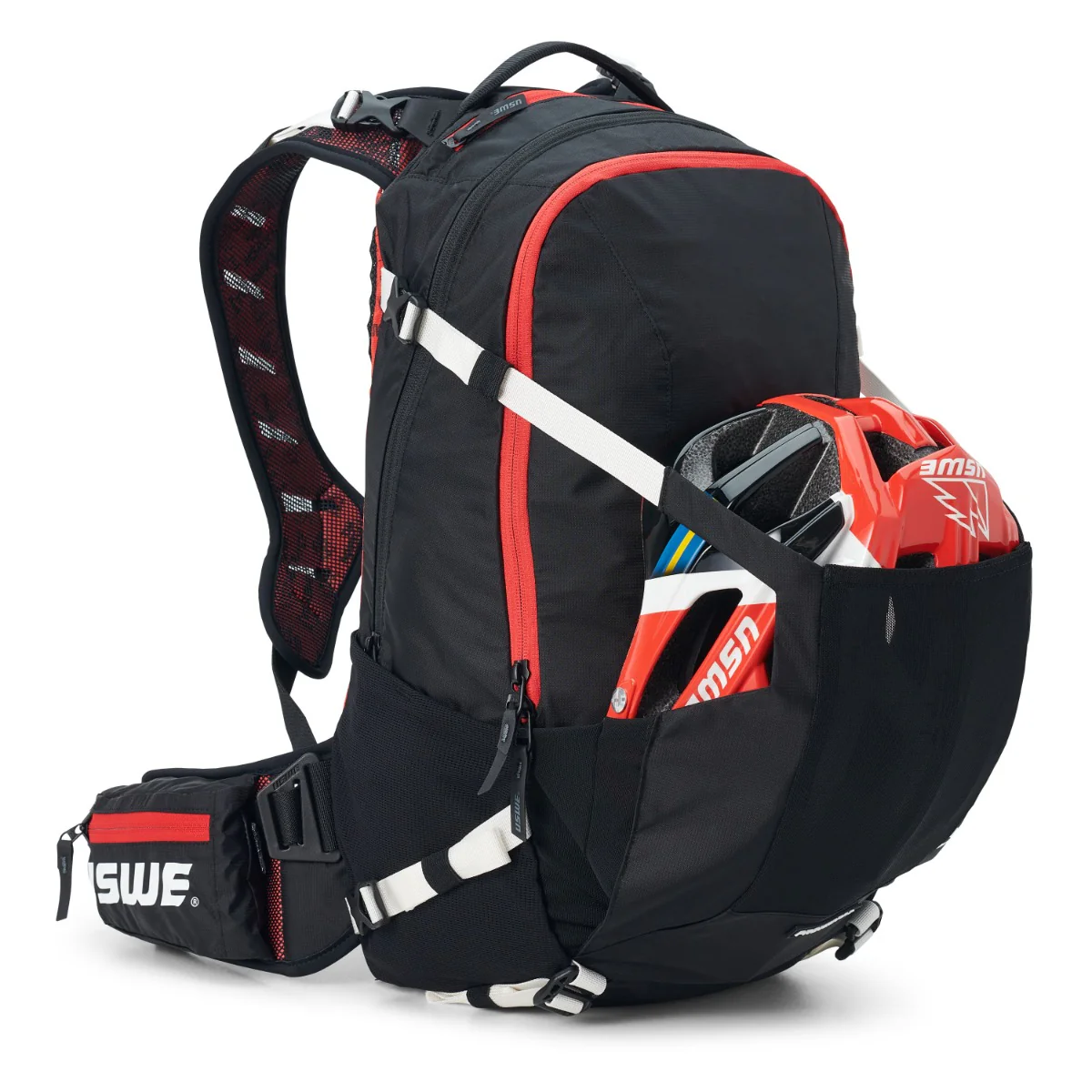 Sac à Dos avec Dorsale Intégrée USWE FLOW 16 L Noir/Rouge - Image 6
