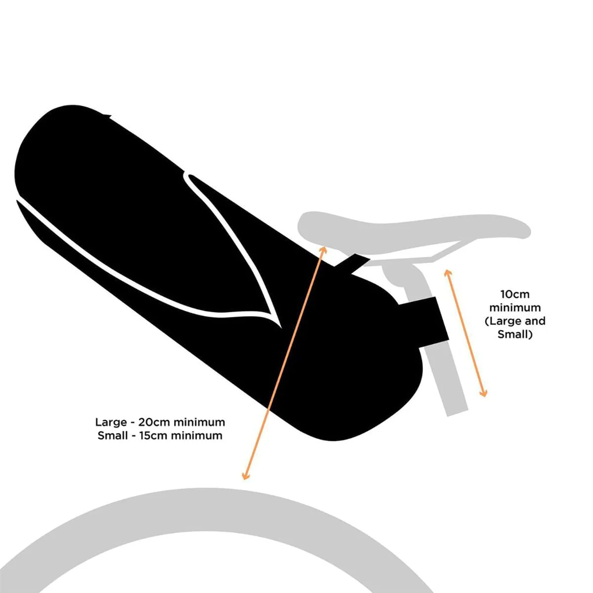 Sacoche de Selle RESTRAP SADDLE BAG 8 L Orange + DRY BAG 8 L - Image 3