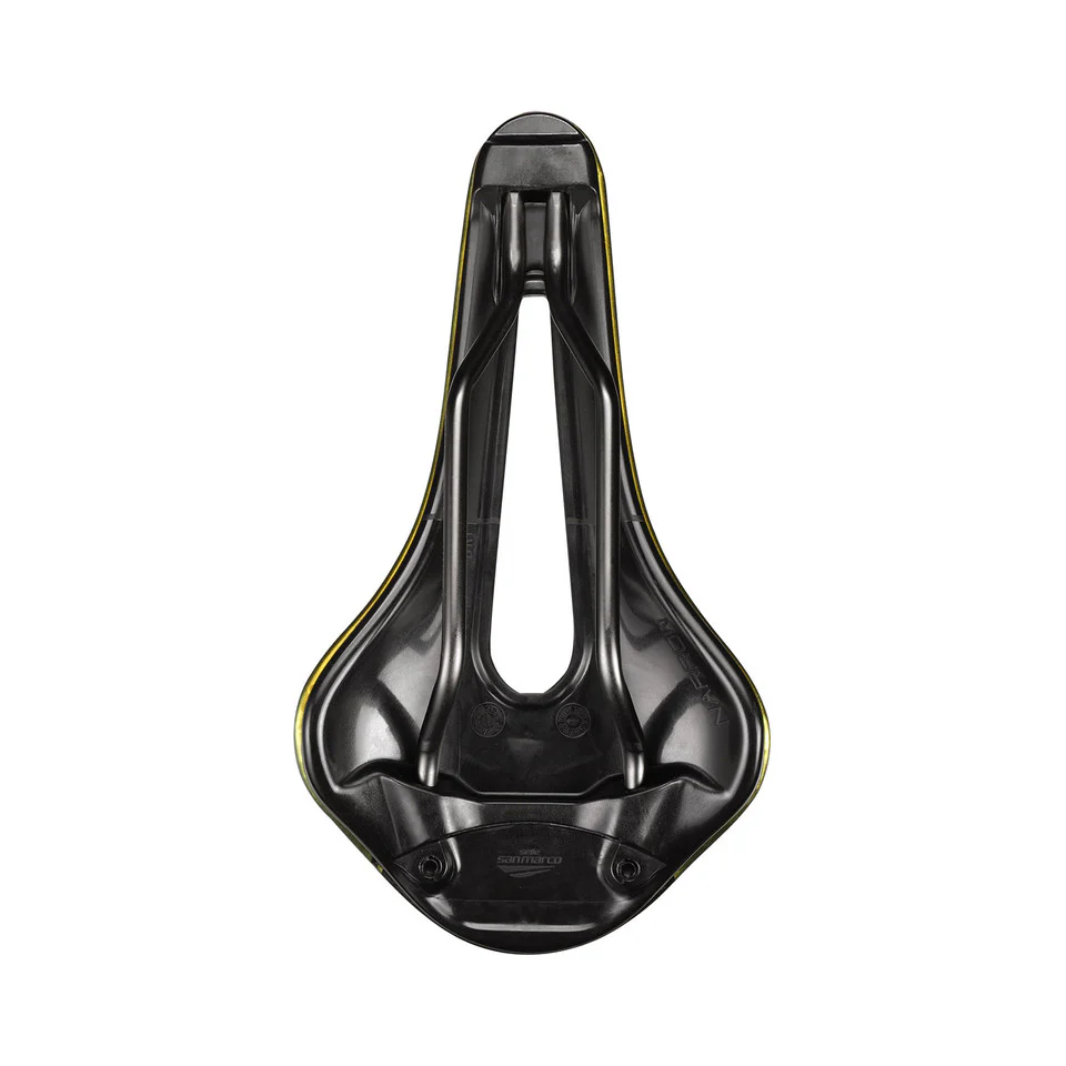 Selle SAN MARCO SHORTFIT 2.0 OPEN-FIT RACING S3 Largeur 144mm Rails Acier Xsilite Or - Image 4