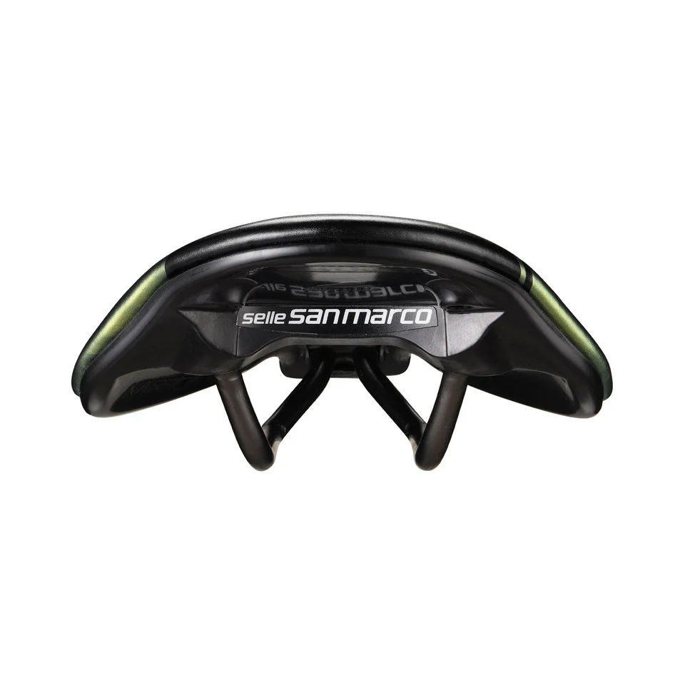 Selle SAN MARCO SHORTFIT 2.0 OPEN-FIT RACING S3 Largeur 144mm Rails Acier Xsilite Or - Image 5