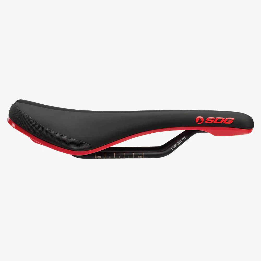 Selle SDG BEL-AIR V3 Rails Lux Alloy Noir/Rouge - Image 3