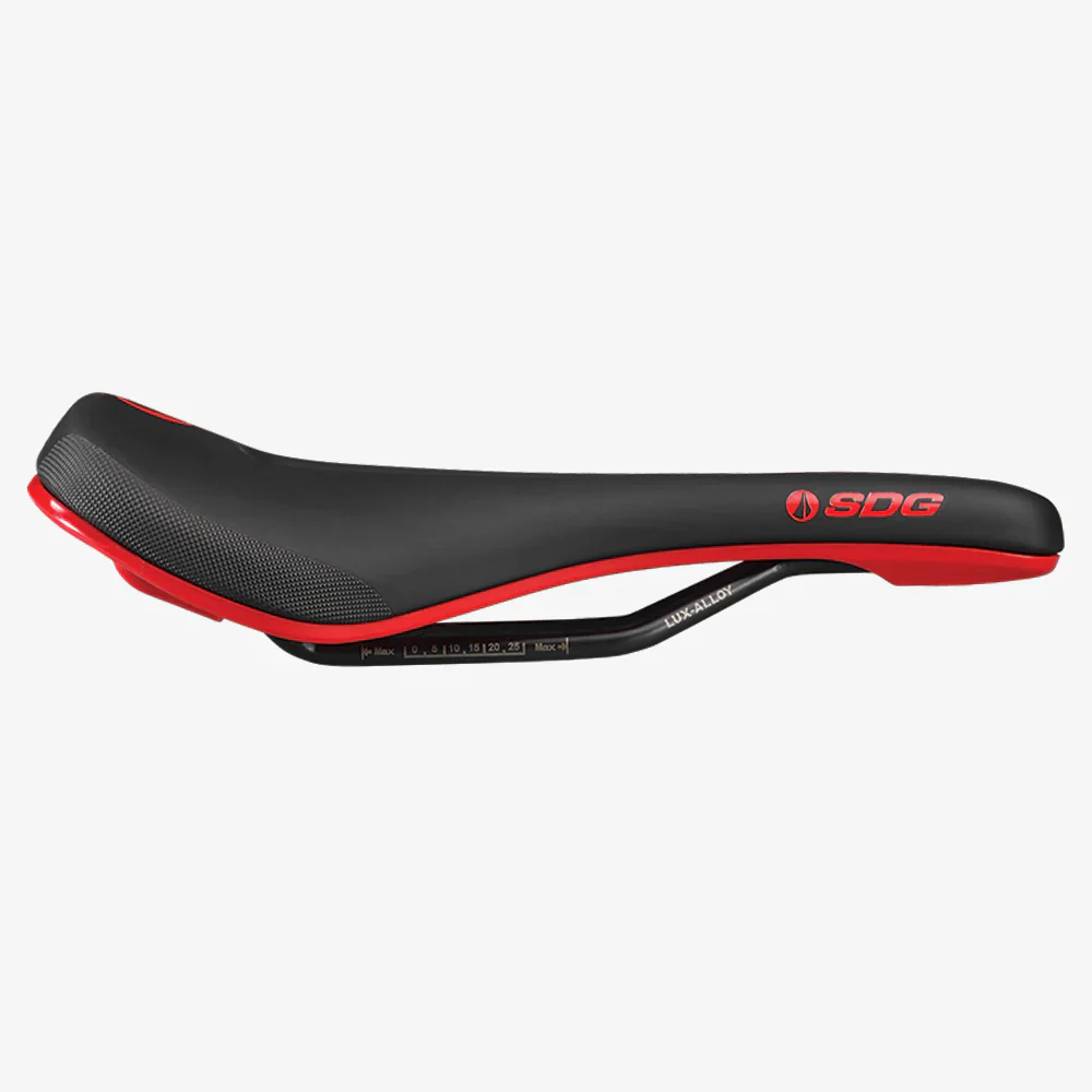 Selle SDG BEL-AIR V3 MAX Rails Lux-Alloy Noir/Rouge - Image 3