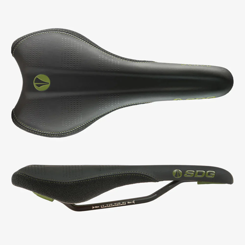 Selle SDG RADAR MTN Rails Cr-Mo Noir/Vert Olive