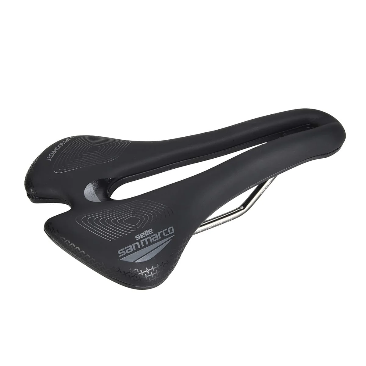 Selle SELLE SAN MARCO APSIDE SHORT SUPERCOMFORT OPEN-FIT RACING 149mm Rails Manganèse - Image 2
