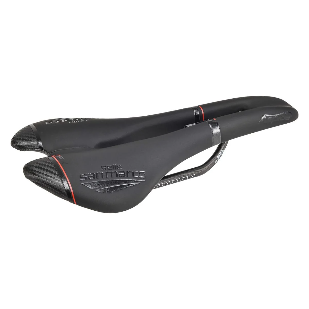 Selle SAN MARCO ASPIDE CARBON FX OPEN FIT NARROW Rails Carbone - Image 4