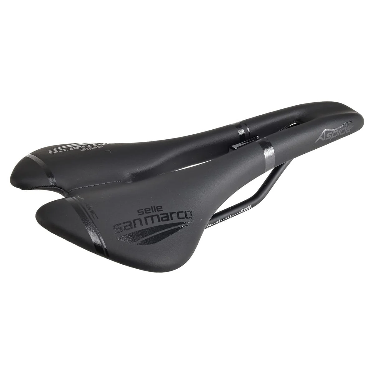Selle SAN MARCO ASPIDE DYNAMIC OPEN FIT WIDE Rails Manganèse Noir - Image 4
