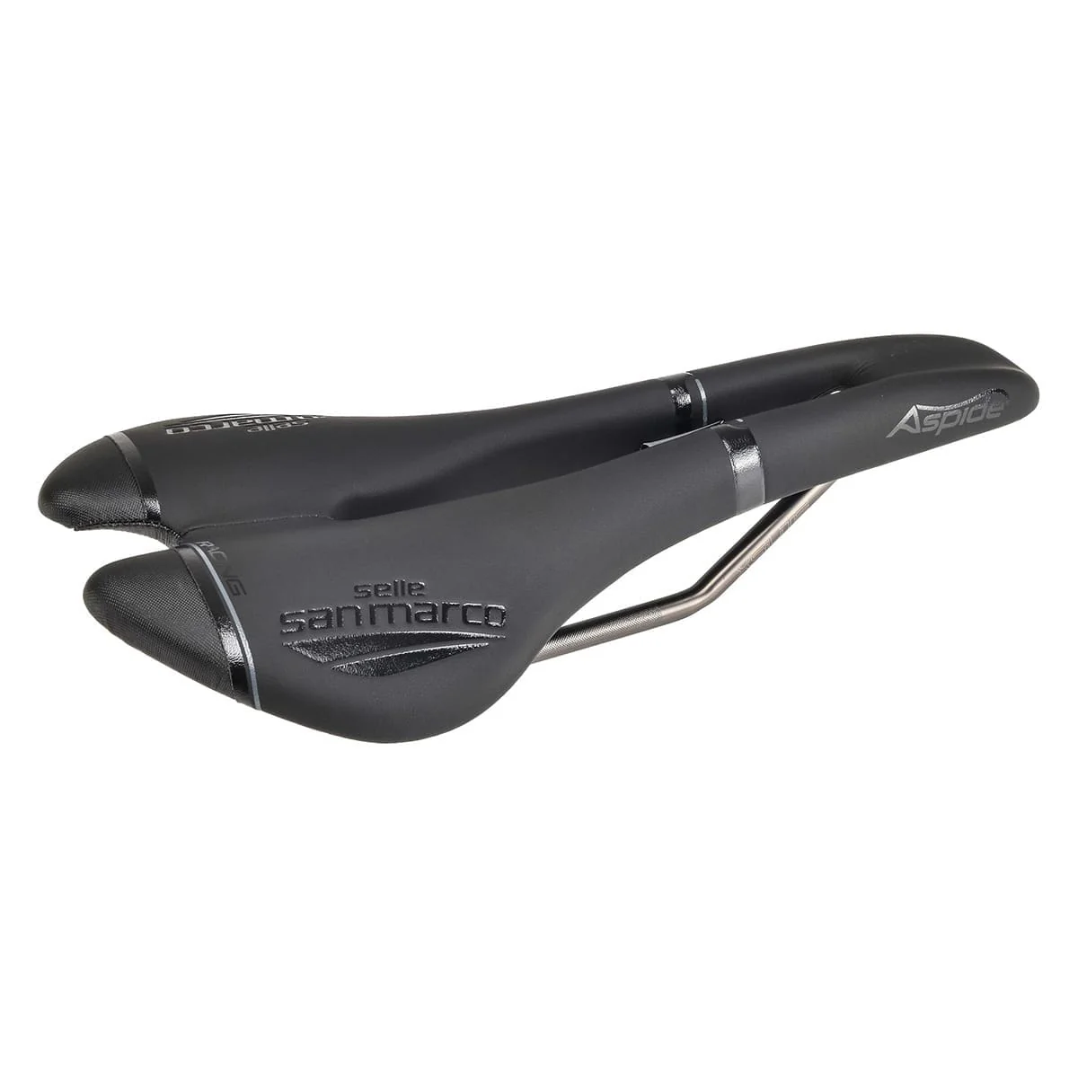 Selle SAN MARCO ASPIDE RACING OPEN FIT NARROW Rails Xsilite Noir - Image 5