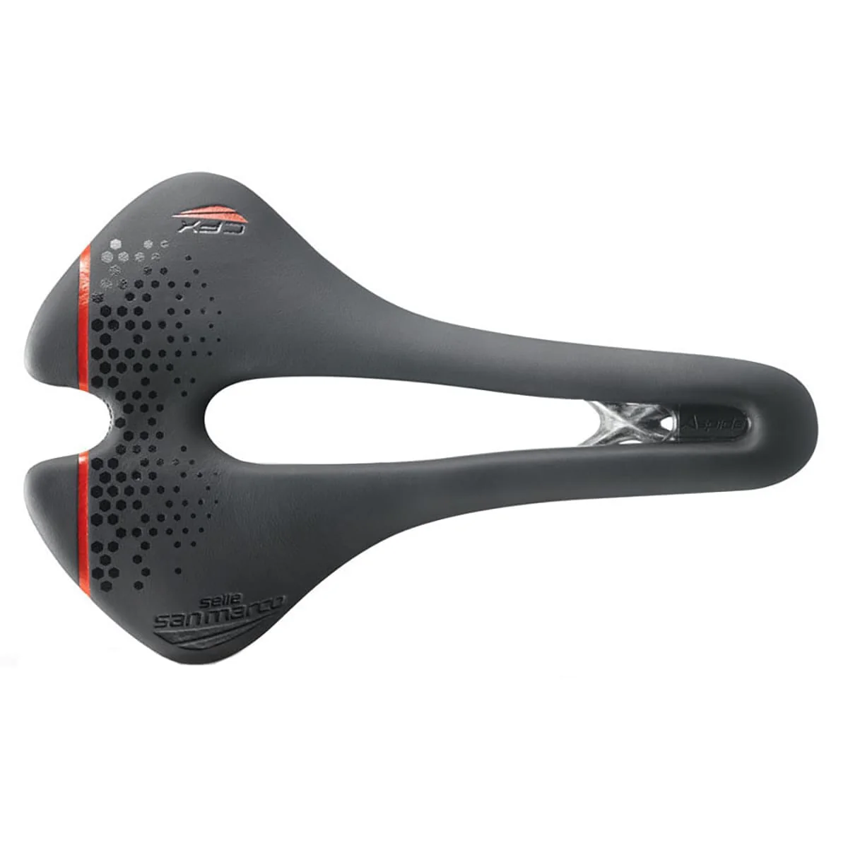 Selle SAN MARCO ASPIDE SHORT OPEN-FIT CARBON FX NARROW Rails Carbone - Image 2