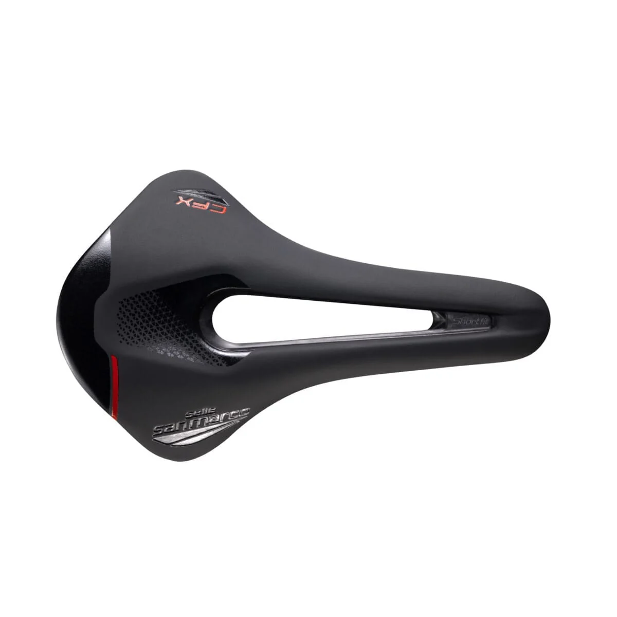 Selle SAN MARCO SHORTFIT 2.0 OPEN-FIT CARBON FX Wide Rails Carbone