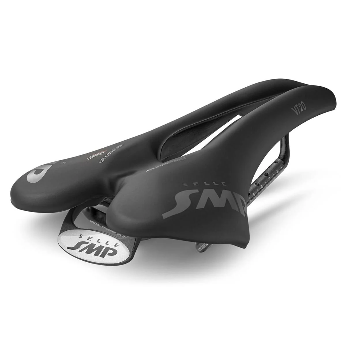 Selle SMP VT20 Largeur 142mm Rails Carbone Noir