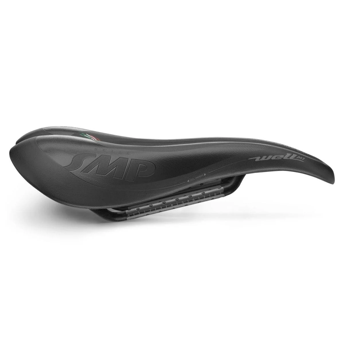 Selle SMP WELL M1 GEL VTTAE Largeur 163mm Rails Carbone Noir - Image 2