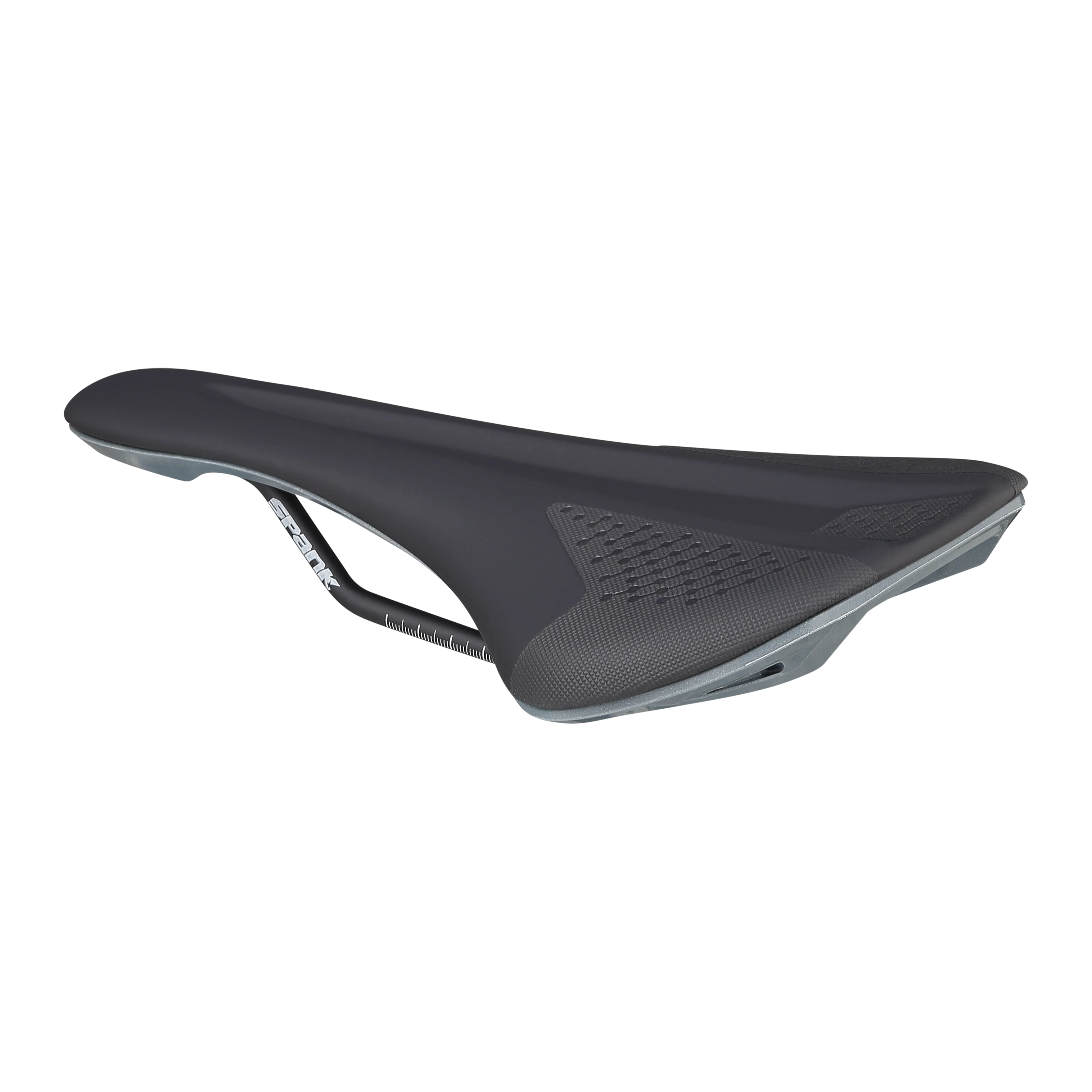 Selle SPANK SPIKE 160 Cuir Rails CrMo Gris - Image 4