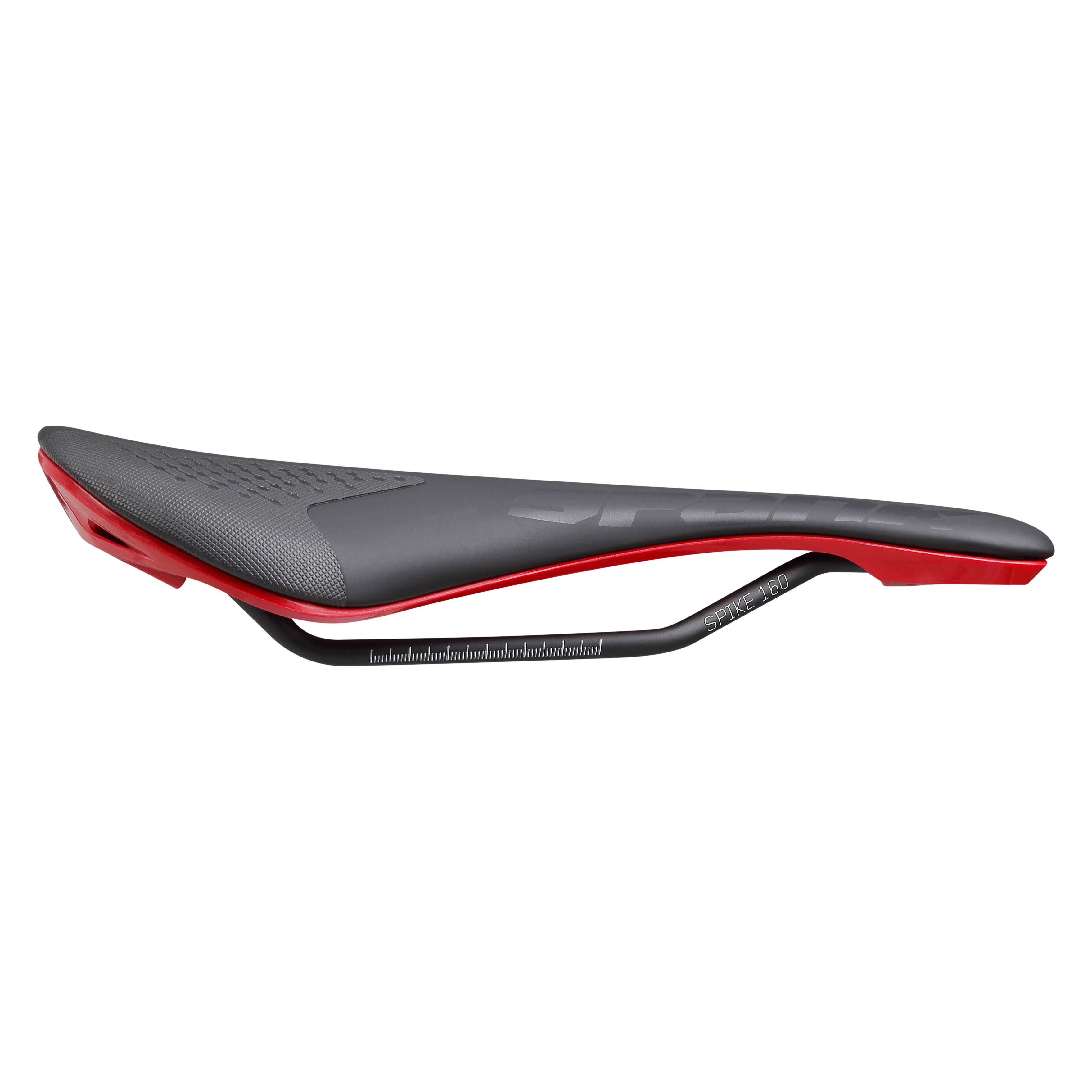 Selle SPANK SPIKE 160 Cuir Rails CrMo Rouge