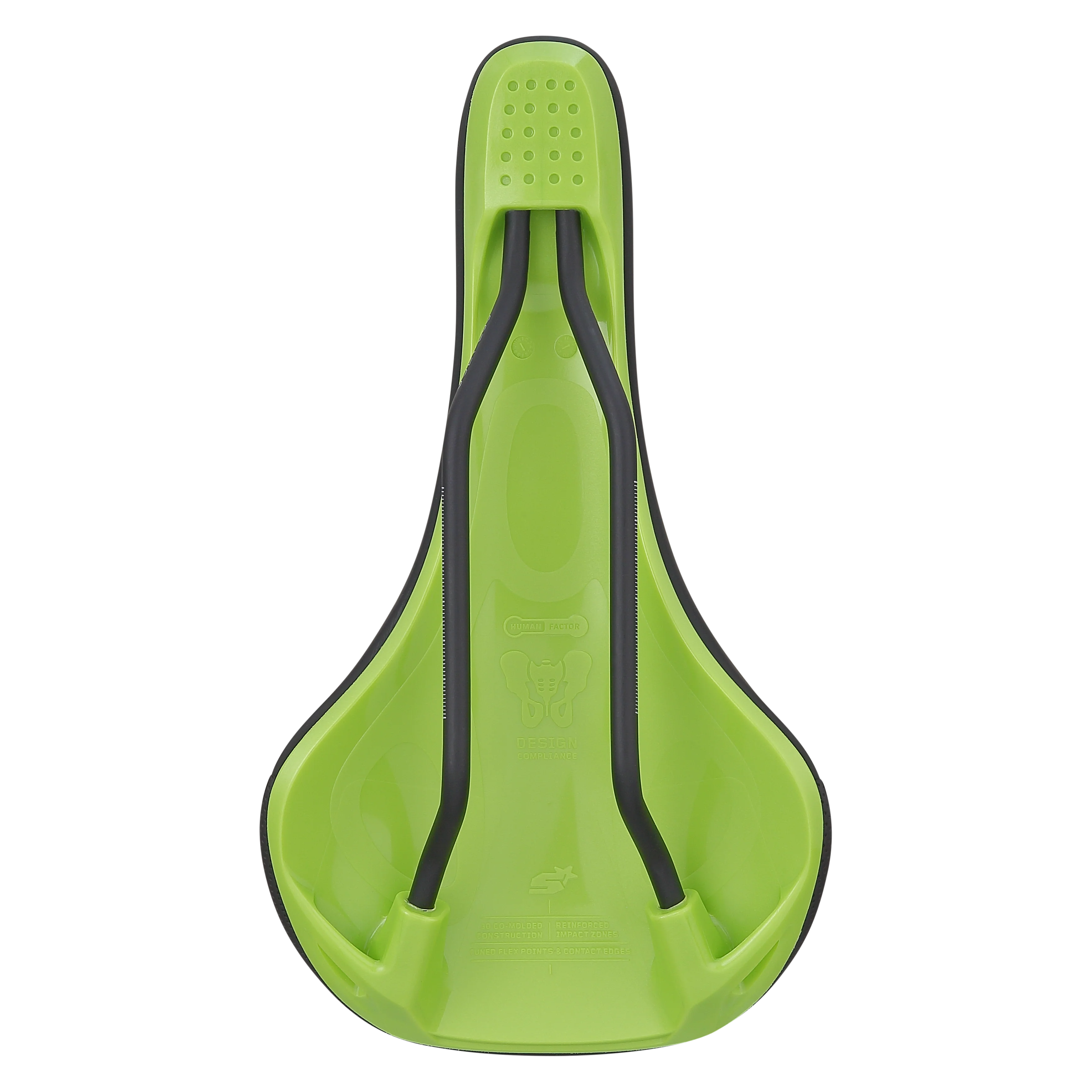 Selle SPANK SPIKE 160 Cuir Rails CrMo Vert - Image 4