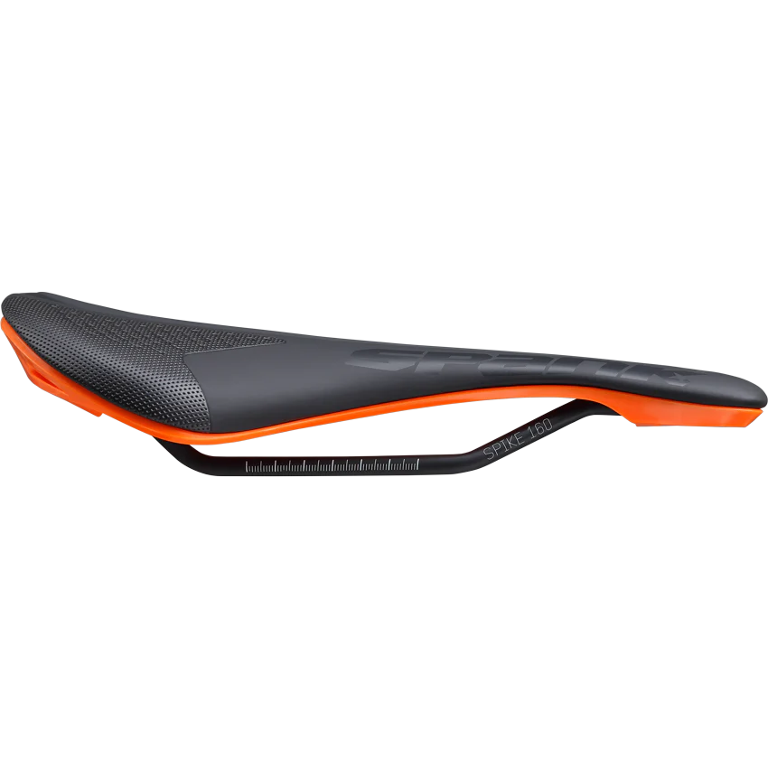 Selle SPANK SPIKE 160 Cuir Rails CrMo Orange