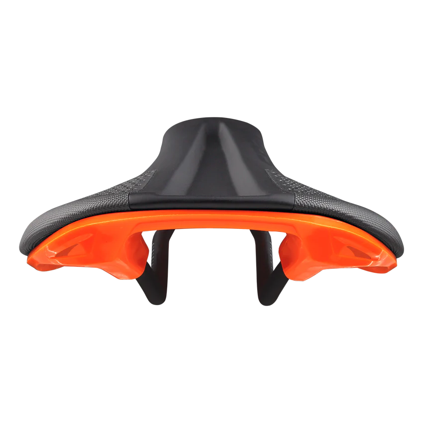 Selle SPANK SPIKE 160 Cuir Rails CrMo Orange - Image 3