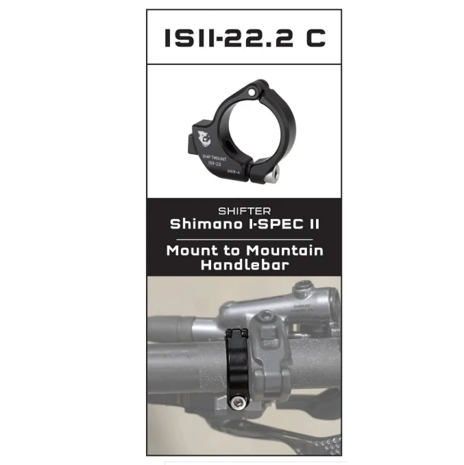 Adaptateur de Fixation WOLF TOOTH ShiftMount ISEV- 22 Shimano I-SPEC II Shifter > Cintre 22 mm - Image 2