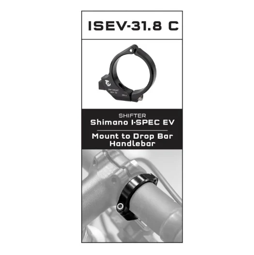 Adaptateur de Fixation WOLF TOOTH ShiftMount ISEV-31.8 Shimano I-SPEC EV Shifter > Cintre 31.8 mm - Image 2
