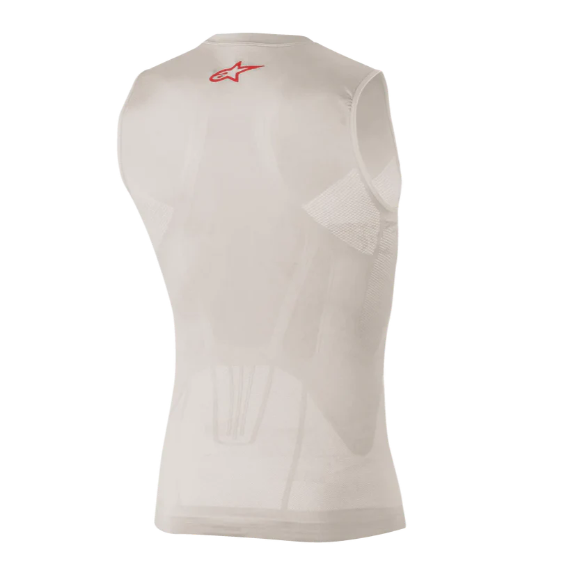 Sous-Vêtement ALPINESTARS TECH TANK SUMMER Sans Manches Gris/Rouge - Image 2