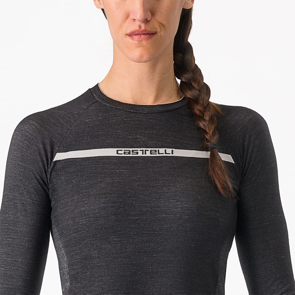 Sous-Vêtement CASTELLI MERINO SEAMLESS Femme Manches Longues Noir - Image 5