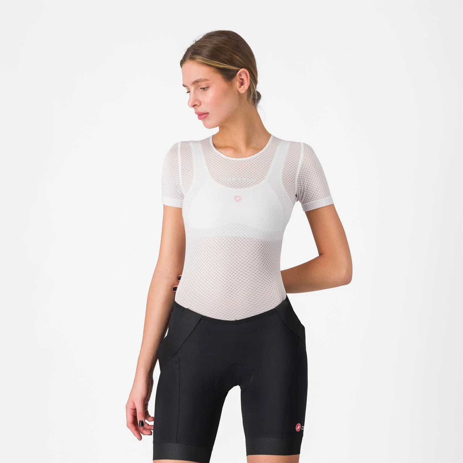 Sous-Vêtement CASTELLI PRO MESH Femme Manches Courtes Blanc