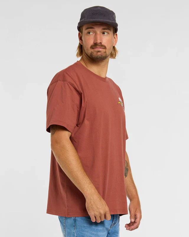 T-Shirt DHARCO COTTON RUST Manches Courtes Marron - Image 3