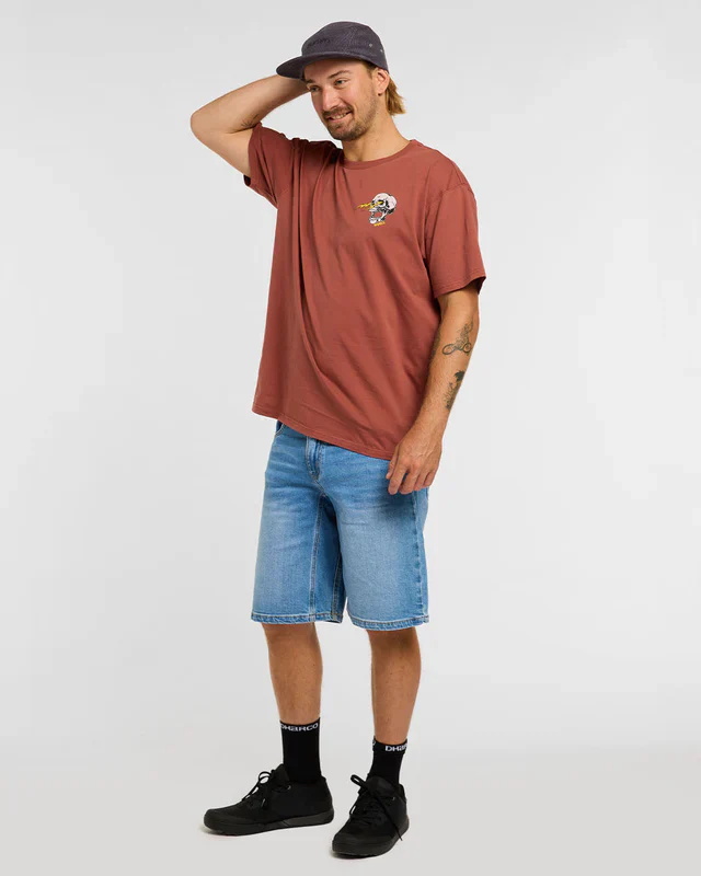 T-Shirt DHARCO COTTON RUST Manches Courtes Marron - Image 4