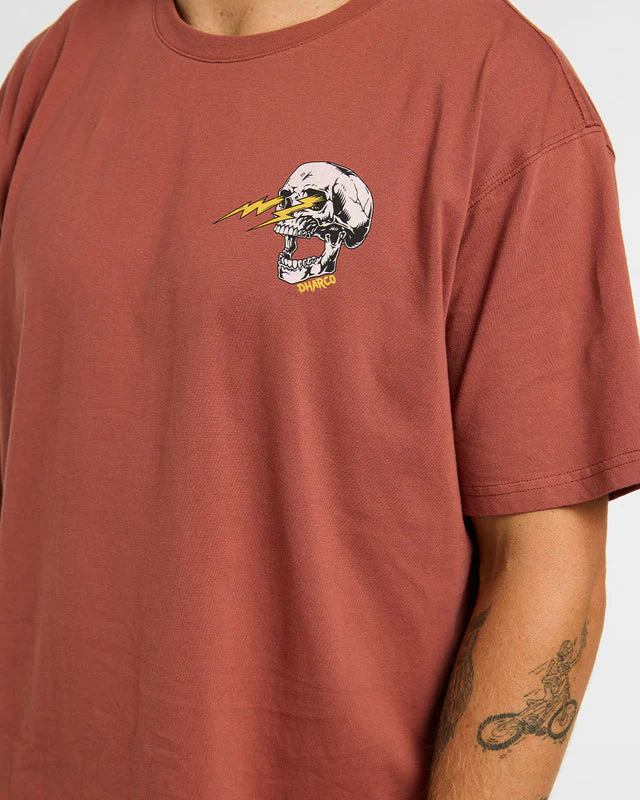 T-Shirt DHARCO COTTON RUST Manches Courtes Marron - Image 6