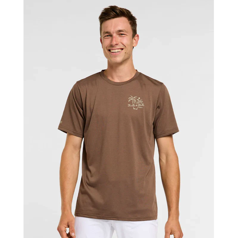 Maillot DHARCO TECH TEE HUSK Manches Courtes Marron