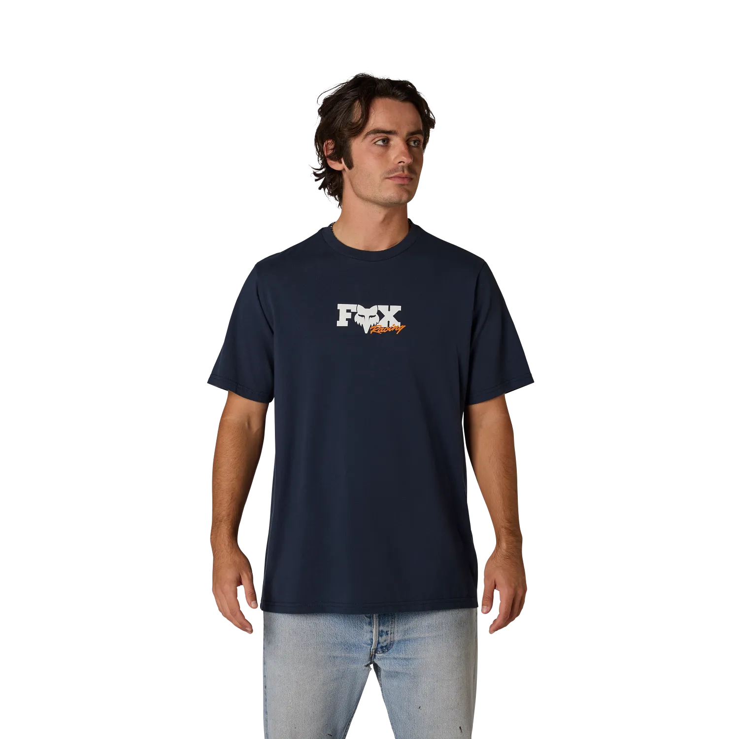 T-Shirt FOX CHECKER 195 ORIGINAL Manches Courtes Bleu Midnight - Image 3
