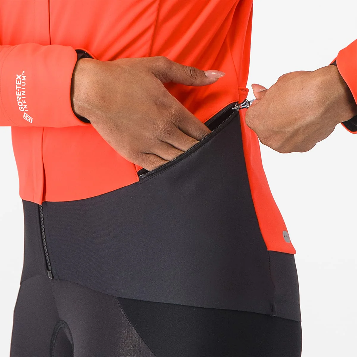 Veste CASTELLI ALPHA DOPPIO ROS Femme Corail/Noir - Image 6
