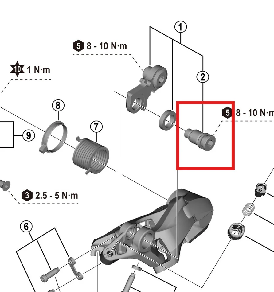Vis de Fixation pour Patte de Dérailleur Arrière SHIMANO RD-R7000 - Image 2
